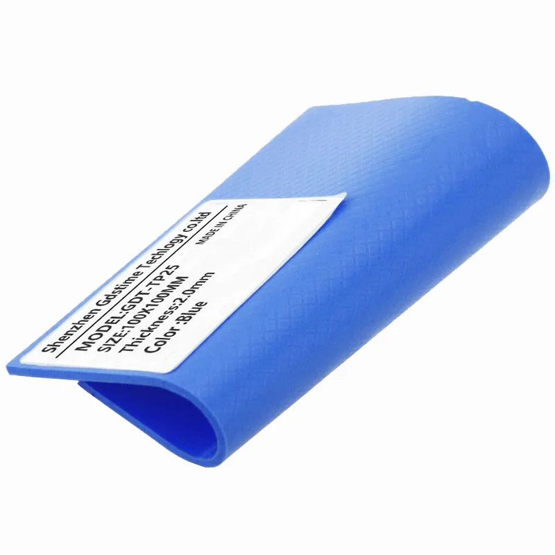 Gdstime 8 шт. ThermalPad 100x100 мм 0,5 мм 1 мм 1,5 мм 2 мм 2,5 мм 3 мм 4 мм 5 мм толщина cpu теплоотвод охлаждающий Проводящий Белый/синий коврик