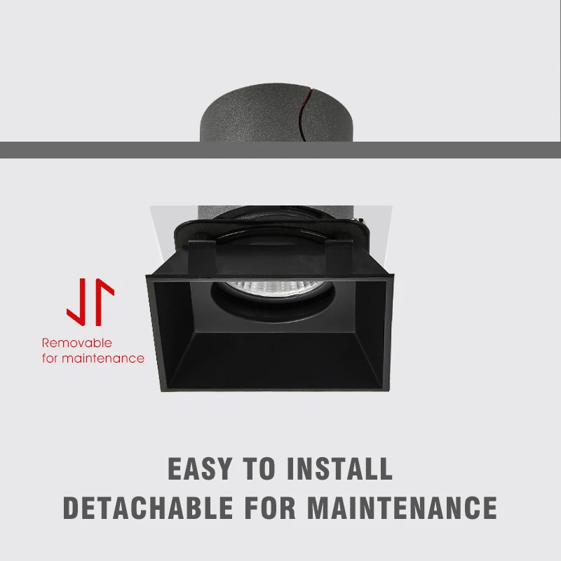 Встраиваемый светодиодный потолочный светильник с регулируемым углом