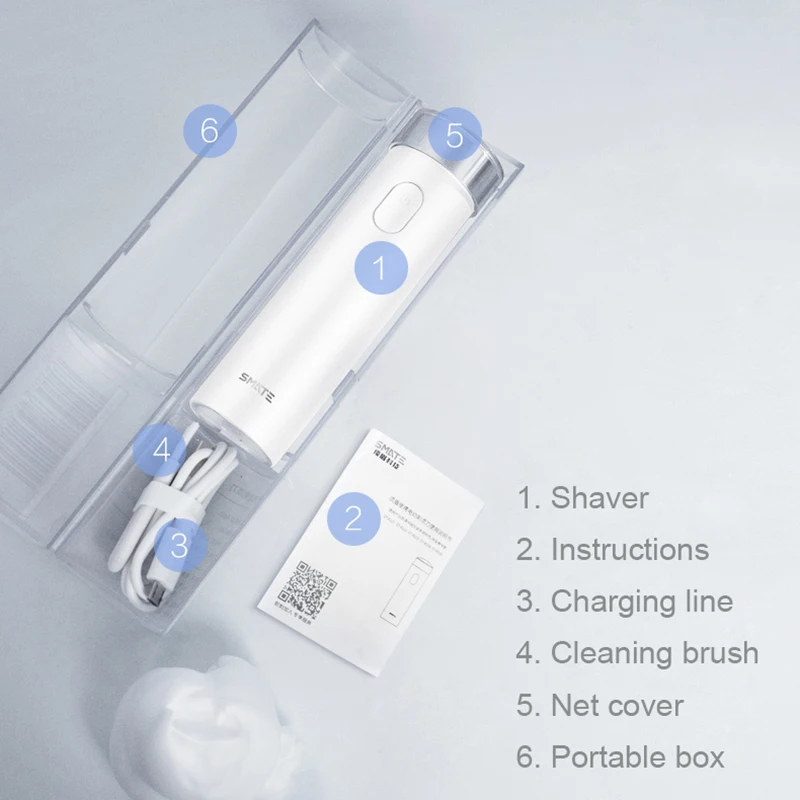 Xiaomi Smate электробритва для мужчин перезаряжаемая USB сухая влажная бритвенная