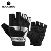 rockbros cycling gloves half finger shockproof wear resistant breathable mtb road bicycle gloves men women sports bike equipment