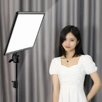 led video light dimmable flat panel fill lamp with tripod photography lighting panel for live streaming photo studio light panel