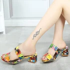 Сандалии женские с открытым носком, босоножки на платформе с разноцветными стразами, обувь на толстом каблуке, босоножки lady88, летняя обувь