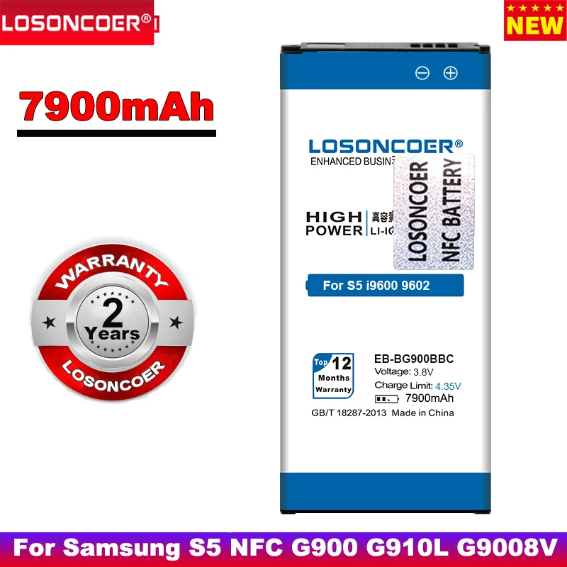 Аккумулятор 7900 мАч для Samsung Galaxy S5 NFC EB-BG900BBE G900 G900S G900I G900F G900H 9008 в 9006 Вт | Мобильные