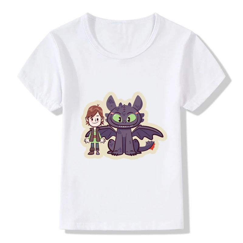 5 Летняя футболка для мальчиков, Детская футболка с принтом «Как приручить дракона» для мальчиков и девочек, детская одежда, 2-8 лет, KTP5197 - Цвет: 5
