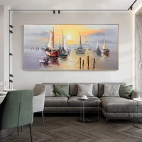 handmade oil painting on canvas large salon decoration office hotel living room wall art sea scenery hand painted picture custom