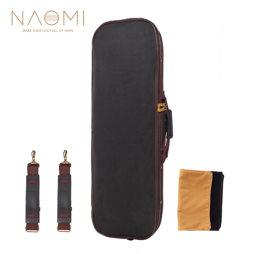NAOMI Oxford Cloth Violin Case 4/4 3/4 1/2 1/4 1/8 Violin Hard Case Professional Rectangle Shape Backpack Super Light Suspension