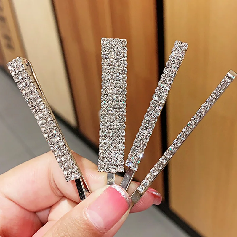 Новинка женские роскошные блестящие заколки с кристаллами милые праздничные для