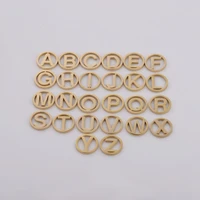 stainless steel initials round letter a z charms diy necklace bracelet charms for jewelry making mirror polish 26pcs