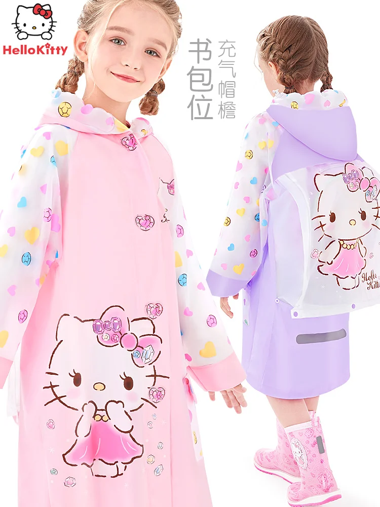 Детский водонепроницаемый плащ hello kitty дождевик для детей студентов школьный