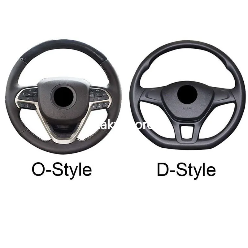 

Hand-stitched Original Anti-Slip Artificial Leather Car Steering Wheel Cover for Volvo XC60 S60L XC90 S90 S80 15inch 38cm BLACK