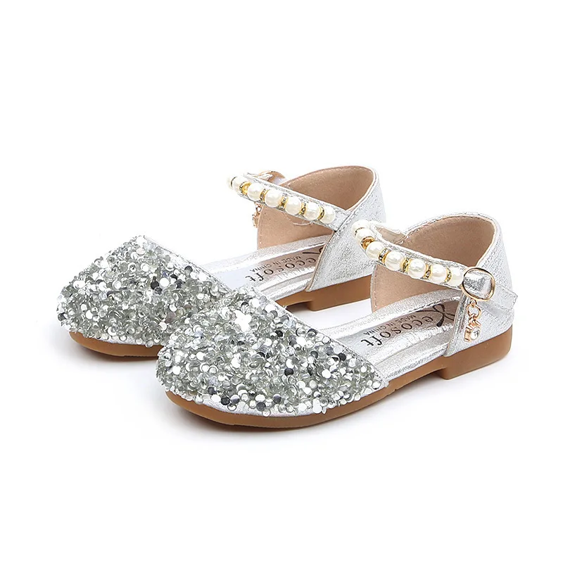 

2020 spring and summer baby girls shoes Korean princess shoes children casual shoes shoes pearl sequins dance shoes