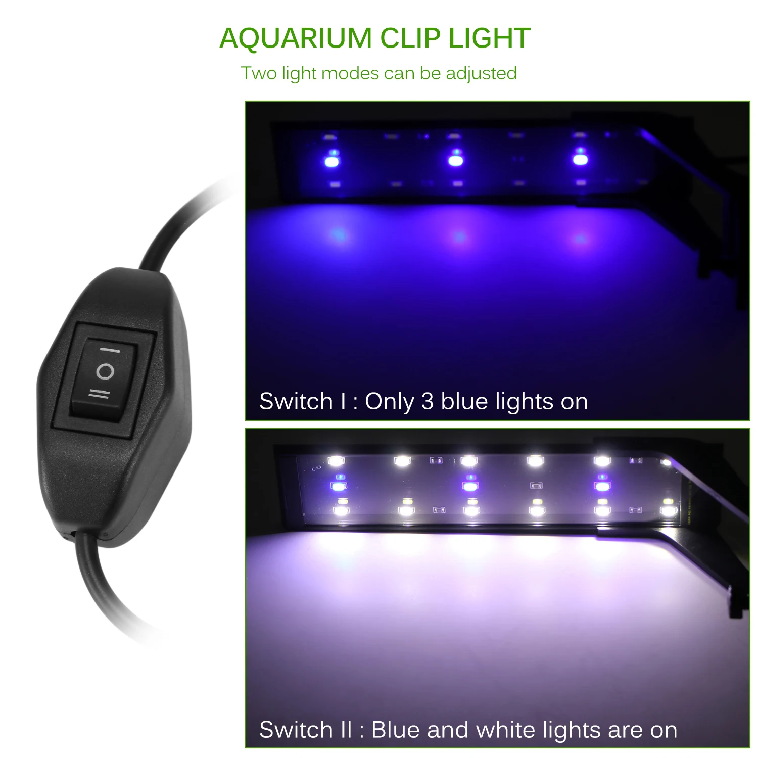 Супер тонкий 15 Светодиодный ярко синий и белый светильник для аквариума 6 Вт с