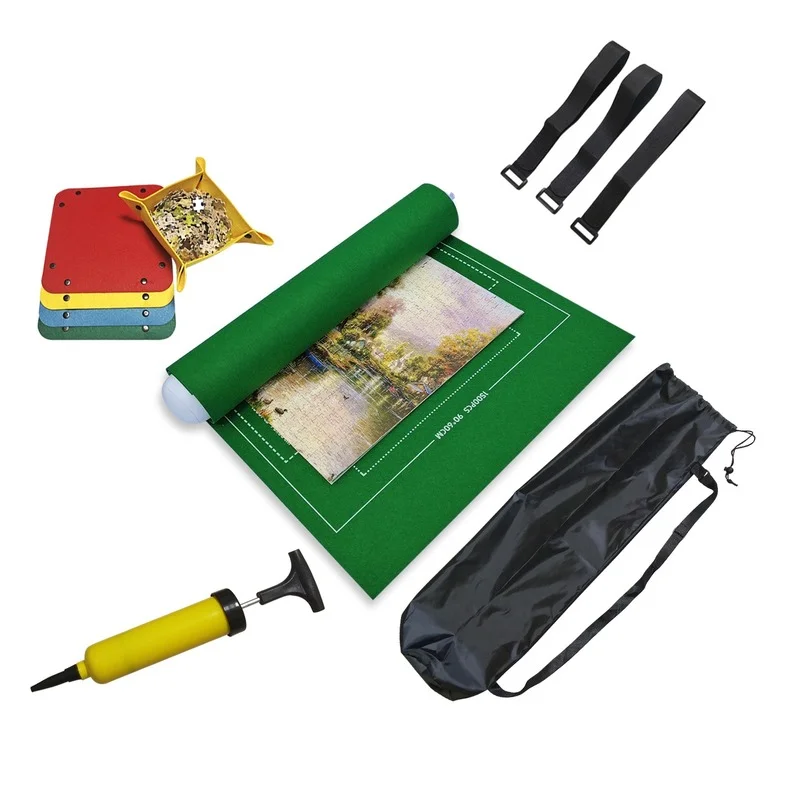 Puzzles Mat Jigsaw Roll Felt Play Blanket For 1500/2000/3000 Pieces Puzzle Accessories Portable Travel Storage bag | Игрушки и хобби