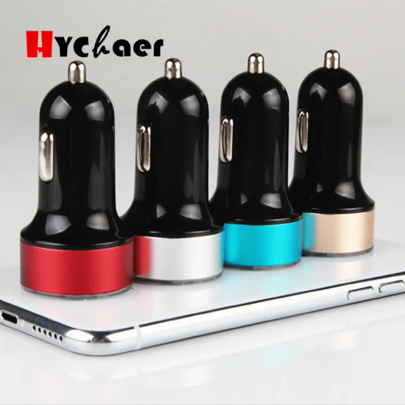 3.1A автомобильное зарядное устройство с двумя USB 2 портами ЖК-дисплей 12-24 в