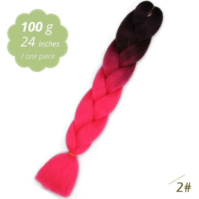 2 AISI BEAUTY Crochet Braids Synthetic Hair Jumbo Braiding Hair 100g/Pack Pink Grey Twists Braids Hair Extensions - Цвет: 2