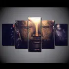 Портрет головы Будды 5 шт. HD постер искусство стены домашний декор холст печать 5 панелей картины без рамы для гостиной