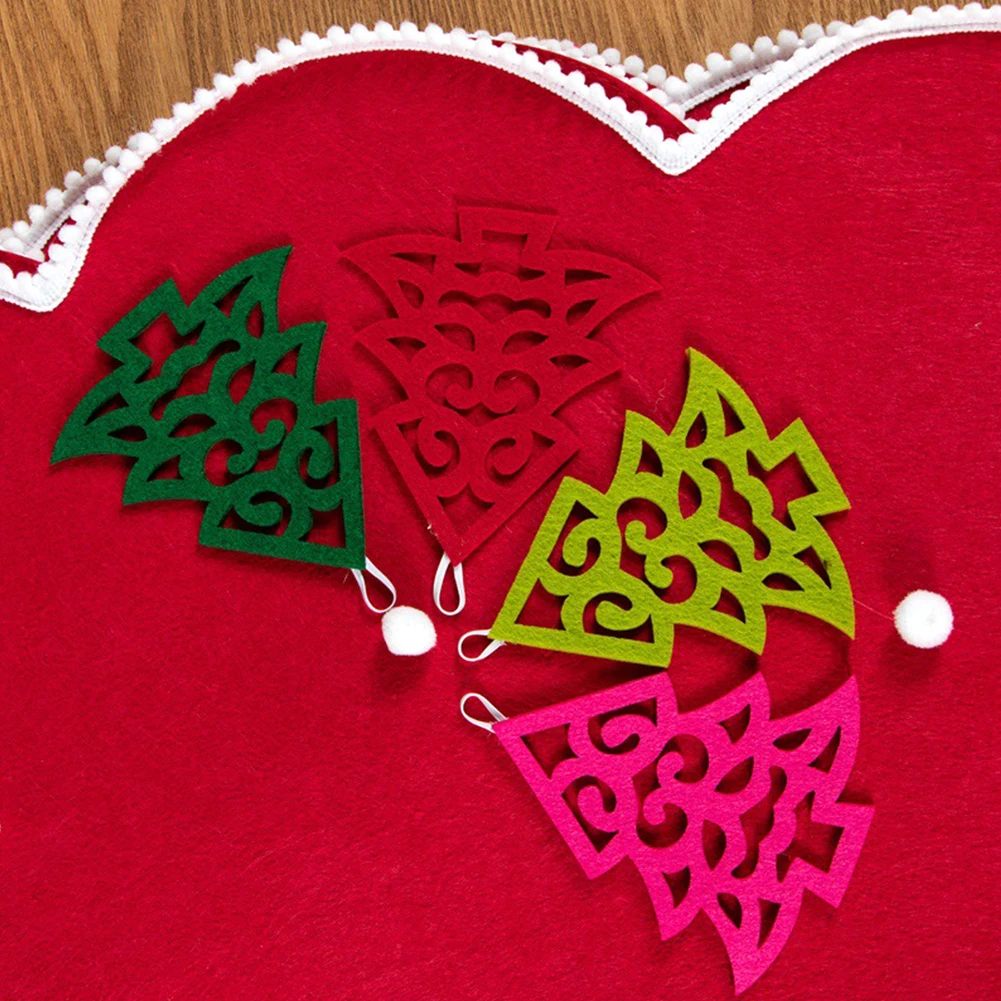 

Holiday Decor Christmas Tree Skirt Lightweight Non Woven Festival Party Home Textile Double Layers Atmosphere Handicraft Blanket