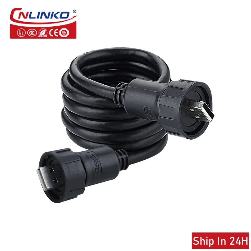 

Cnlinko YU-USB2.0 Industrial Aviation Waterproof Data Connector LED Adapter Male Female Connector for Automotive Medical Solar