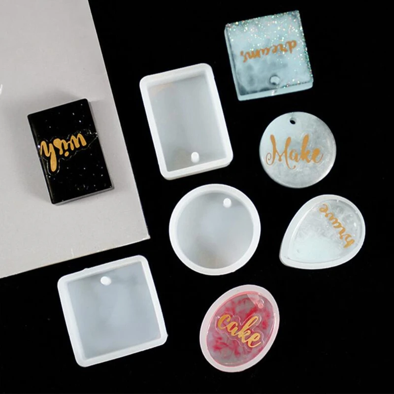 

25 шт./компл. Кристалл эпоксидная смола, Форма Подвеска Брелок поделки своими руками силиконовые формы