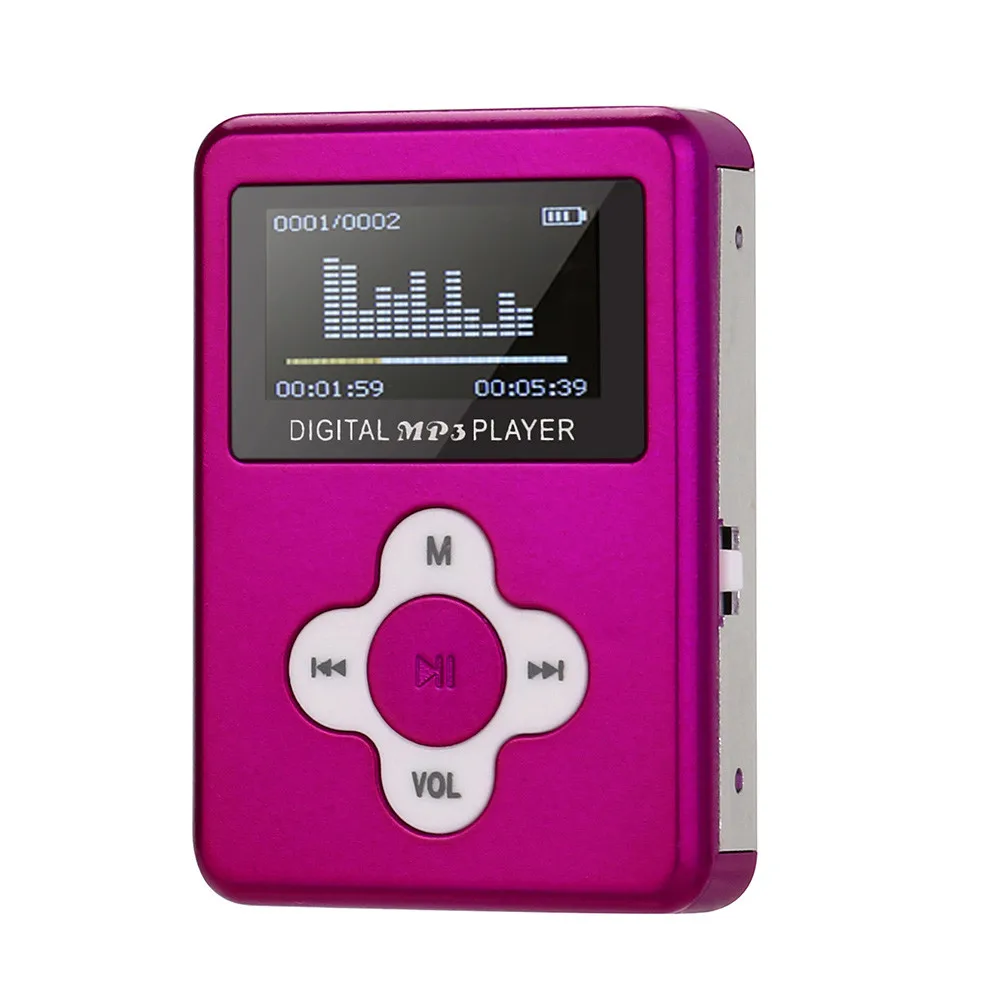 Mp3-плеер мини музыкальный медиаплеер портативный ЖК-экран USB Поддержка Micro SD TF