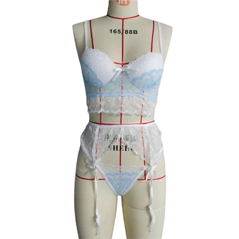 Женское сексуальное платье без бретелек кружева комплект нижнего белья для