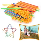 Детский конструктор сделай сам, соломенный кубик для сборки, вставленный в туннель, развивающая игрушка, подарок для детей