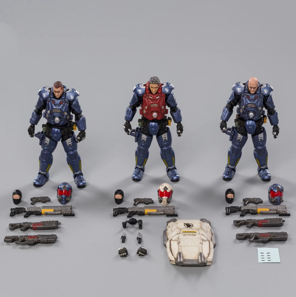 

(4 PCS/SET) JOYTOY 1/18 Action Figure 02 st 03 st Interstellar federation Anime Collection Model Toy For Gift Free Shipping