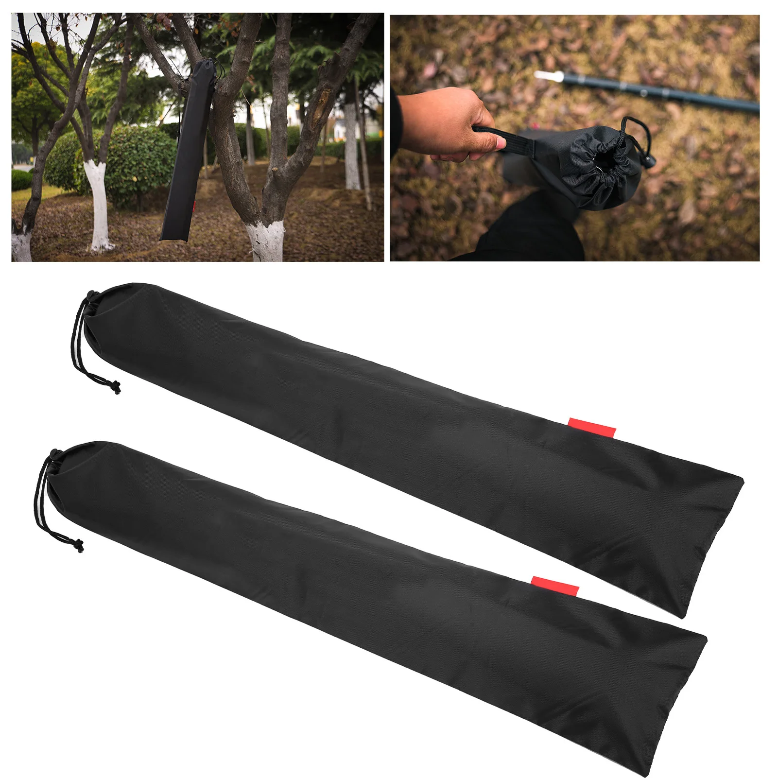 

2Pcs Camping Accessory Bag Multifunctional Portable Tent Canopy Pole Storage Bag Hand Bag Big Capacity