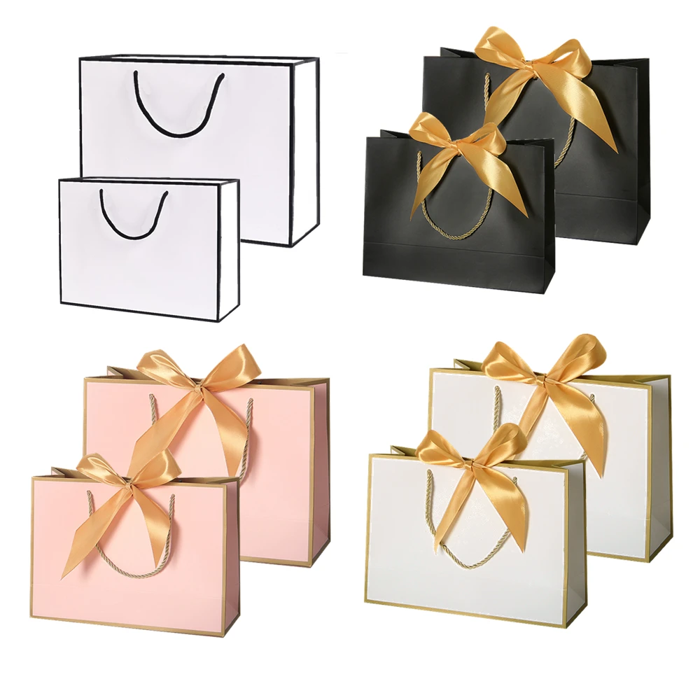Bolsa de regalo Rosa bonita, caja de regalo de oro para pijamas,...