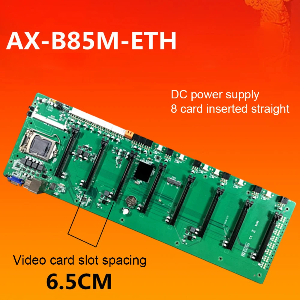 

Материнская плата B85, 8 слотов для графических карт, DDR3, USB 3,0, SATA 3,0, для майнинга LGA 1150, CPU ETH