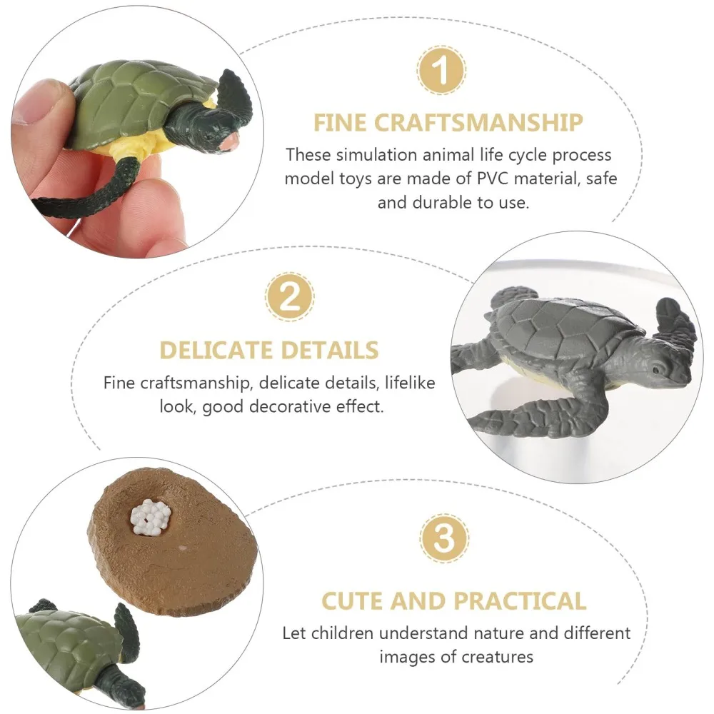 

4pcs Animal Models Life Cycle Figurines Kids Toddler Early Learning Model Toys