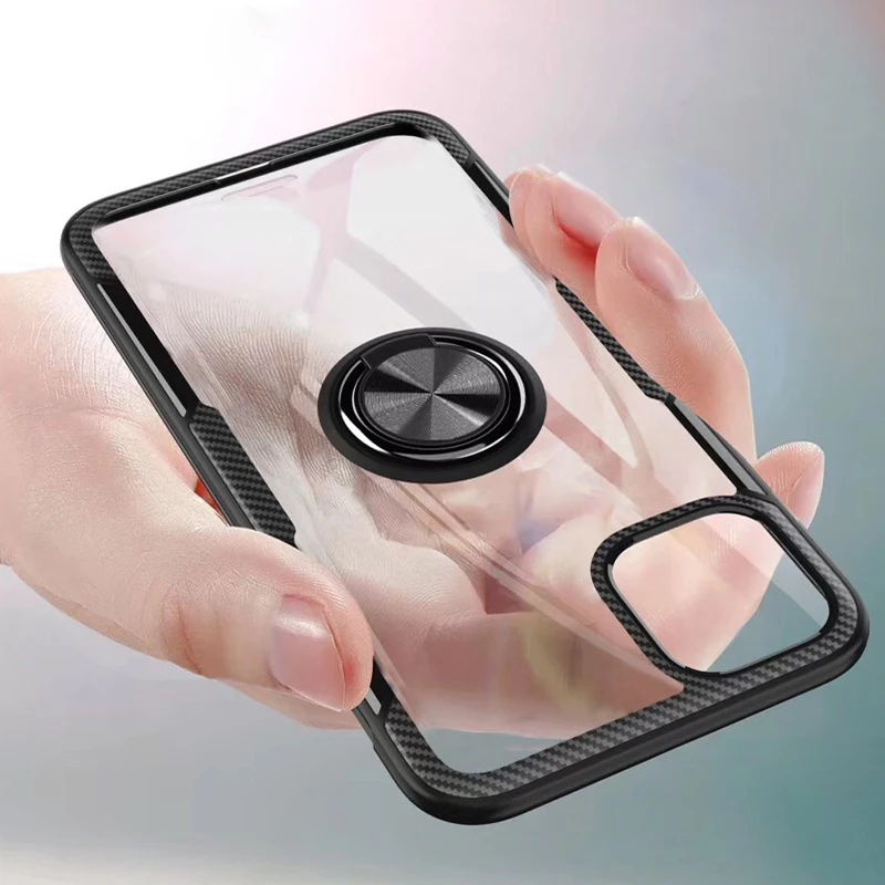 Для Apple iphone 11 Pro Max чехол подставка держатель магнитное кольцо чехол для телефона для iphone XS Max XR X iphone 11 Pro Чехол прозрачный противоударный чехол для iphone 7 8 6 6S Plus чехол s