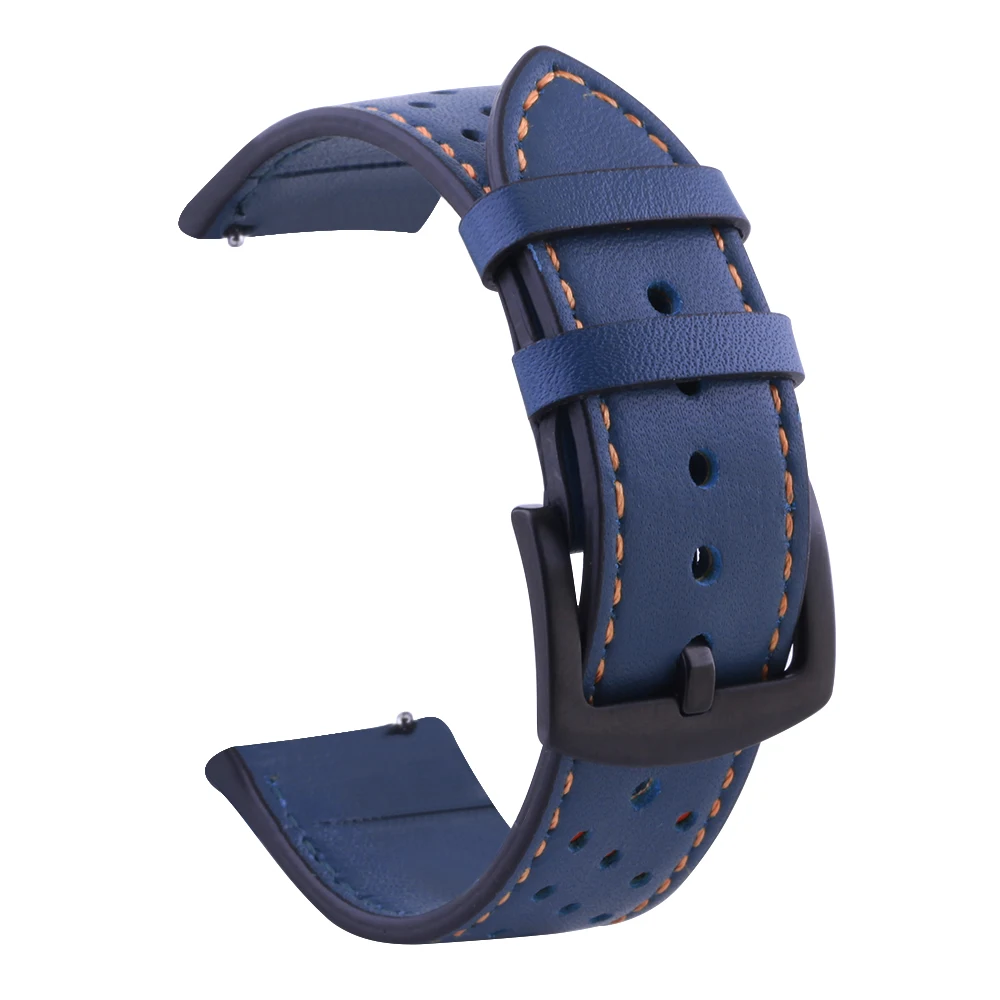 

Genuine Leather smart watch band strap for garmin vivoactive 3t 4 Replacement wristband For Huawei watch GT 2 42 46mm bracelet