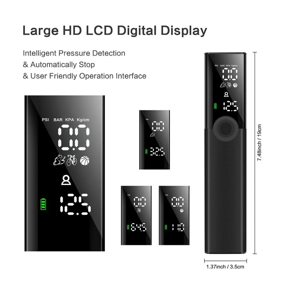 Barato Bomba Eléctrica Para Inflar Neumáticos De Coche, Compresor Para Bicicleta, Recargable, Portátil