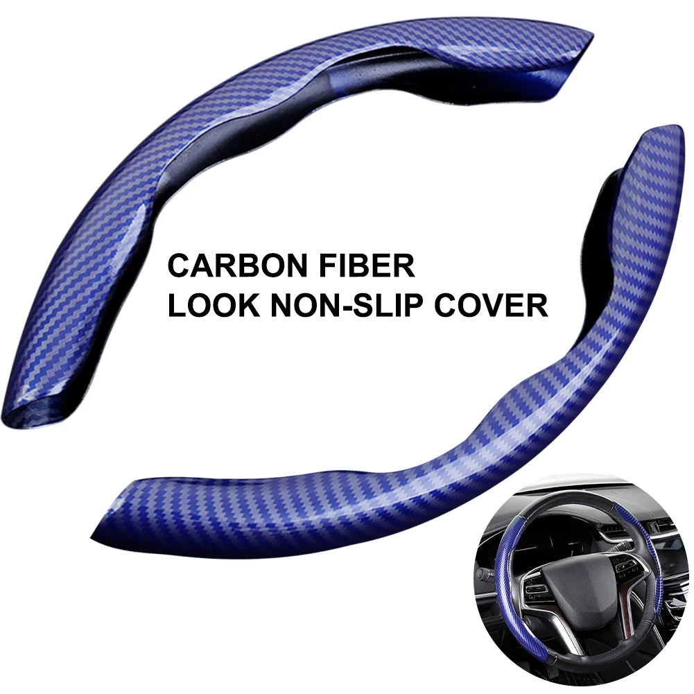 

A Pair Carbon Fiber Universal Car Steering Wheel Booster Cover 38cm 15inch Non-Slip Accessory Automobiles Parts Steering Covers