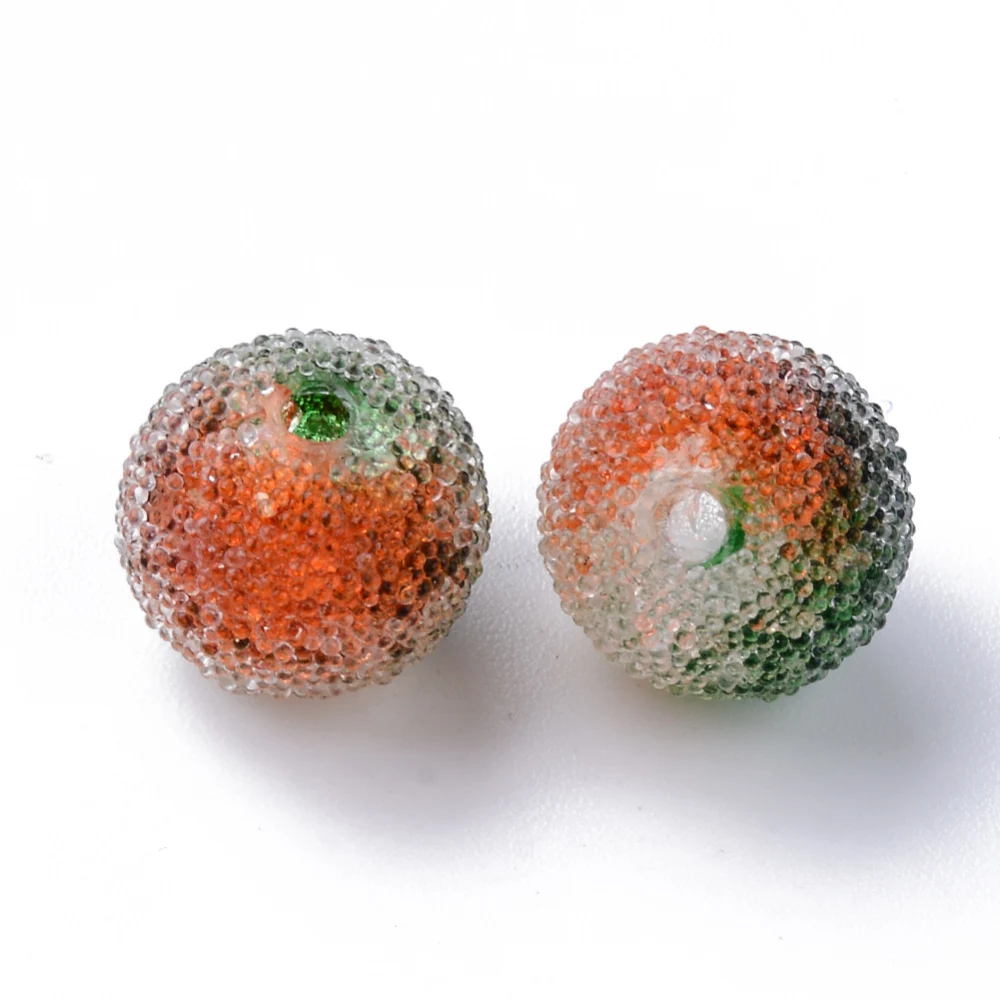 

10pcs Colorful Acrylic Round Beads Bayberry-Ball Style Mixed Color for jewelry making Decor, about 11~12mm in diameter