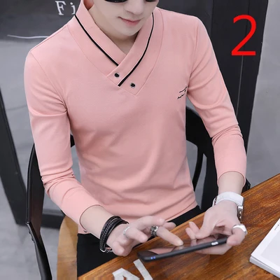 

2019 tide brand autumn new T-shirt male round neck simple cotton loose