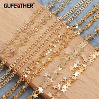 gufeather c56jewelry accessories18k gold platedcopperpass reachnickel freering star chainjewelry making findings1mlot