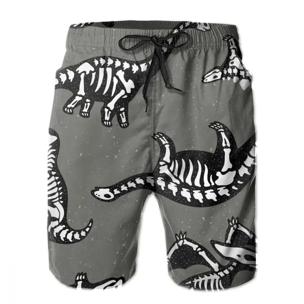 

Summer beach swimsuit men's quick-drying swimwear Fossil Dinosaurs Print men breathable swimwear beach shorts sexy male swimsuit