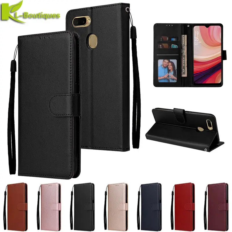 OPPO A12 Leather Case For Coque OPPO A12 Case na sFor OPPO A 12 CPH2083 CPH2077 Cover Classic Style Flip Wallet Phone Cases Etui