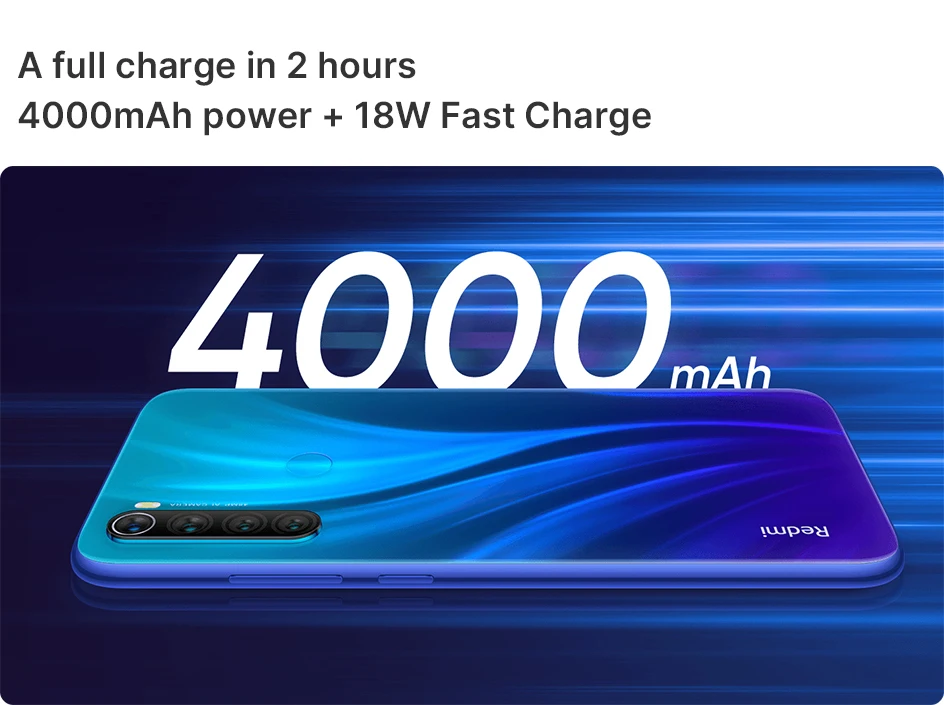 Xiaomi Redmi Note 8 с глобальной версией, 4 ГБ, 64 ГБ, Смартфон Snapdragon 665, мобильный телефон, 48мп камера, 4000 мАч, 6,3 дюйма, 18 Вт, быстрая зарядка