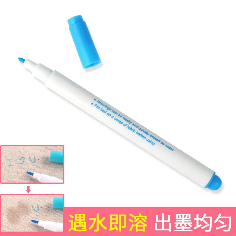 Ручка для мытья Водорастворимая толстая синяя ручка вышивки крестом стираемые