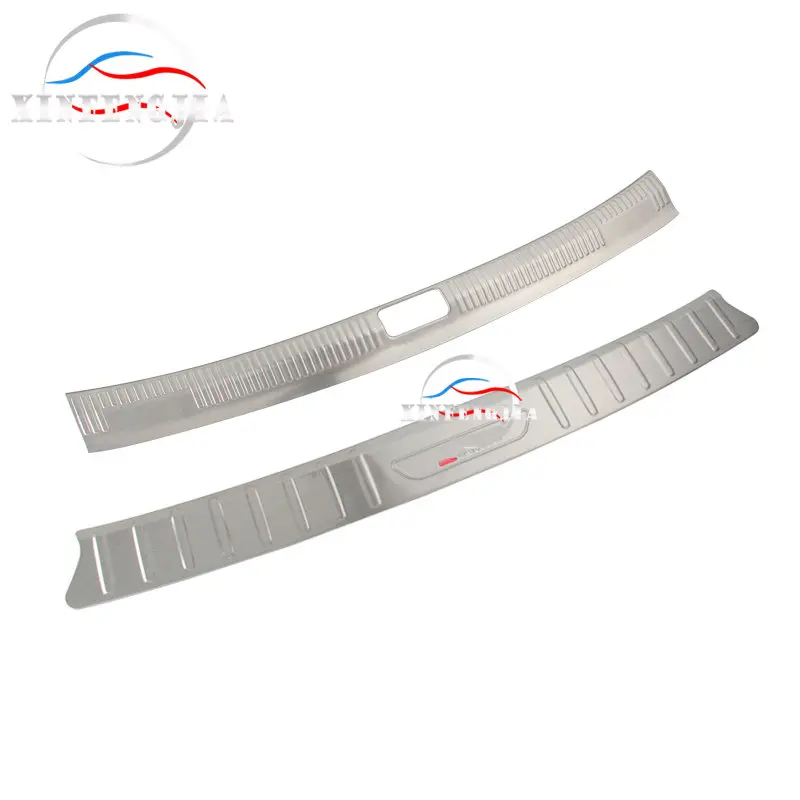 

For Audi A4 B9 2017-2018 2x Inner + Outer Rear Trunk Bumper Guard Pad Cover Trim