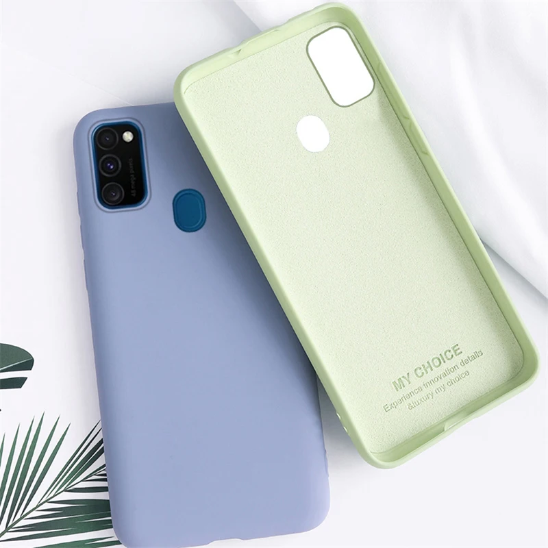 Роскошный жидкий силиконовый чехол для samsung A51 из мягкого ТПУ полное заднее