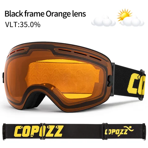 COPOZZ профессиональные лыжные очки UV400 с защитой от ультрафиолета