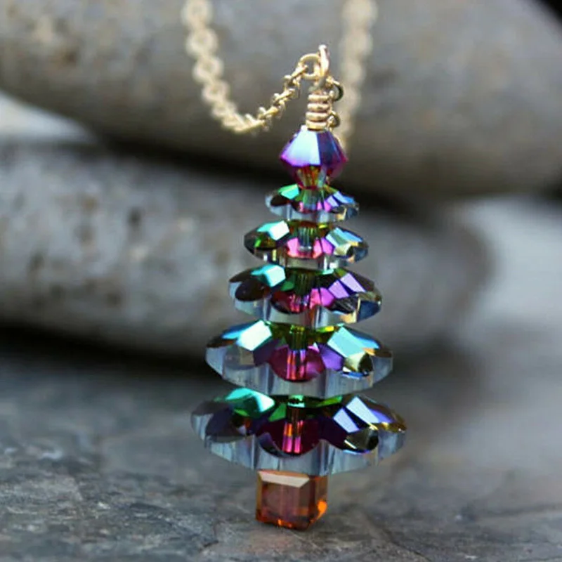 Цепочка с подвеской в виде рождественской елки для женщин|Подвески| |