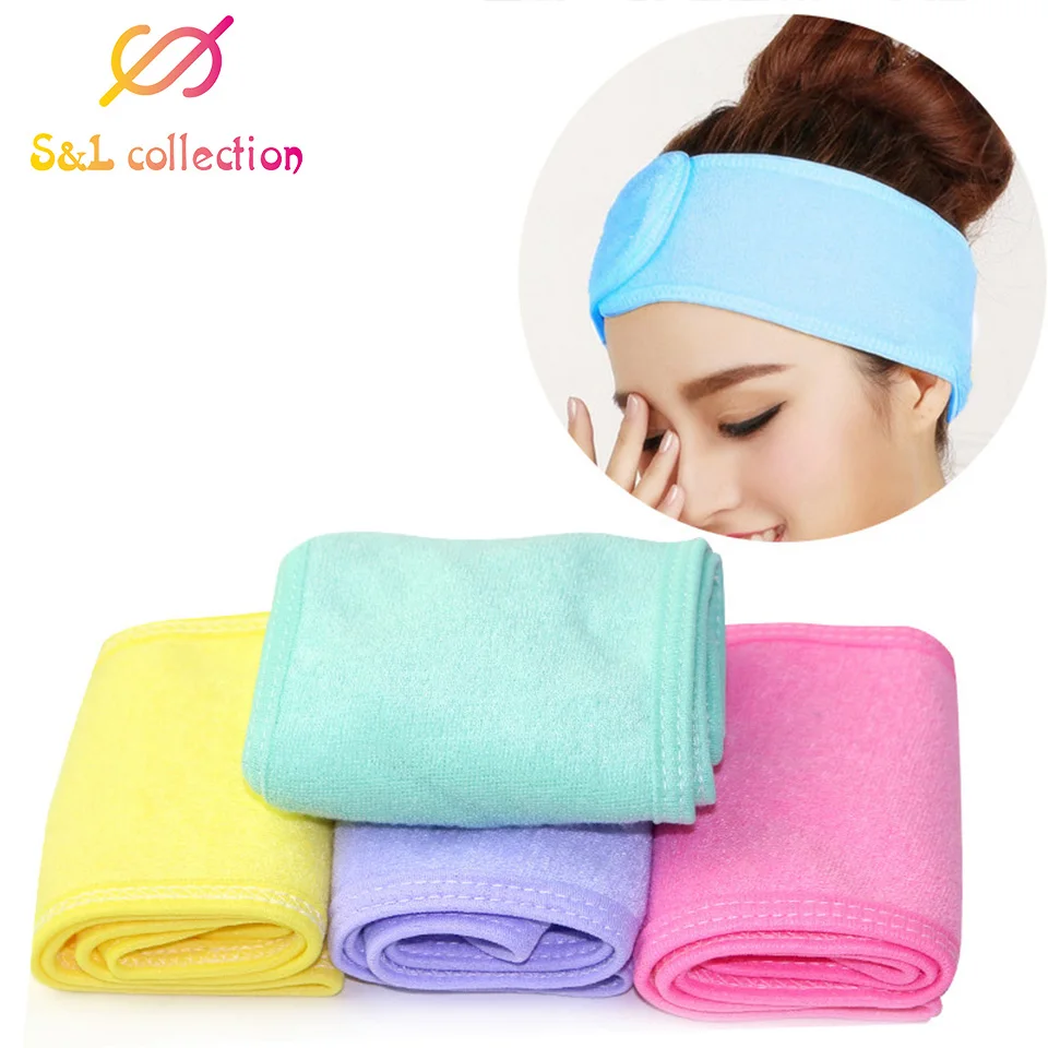 Повязка на голову для макияжа лица повязка из махровой ткани эластичное