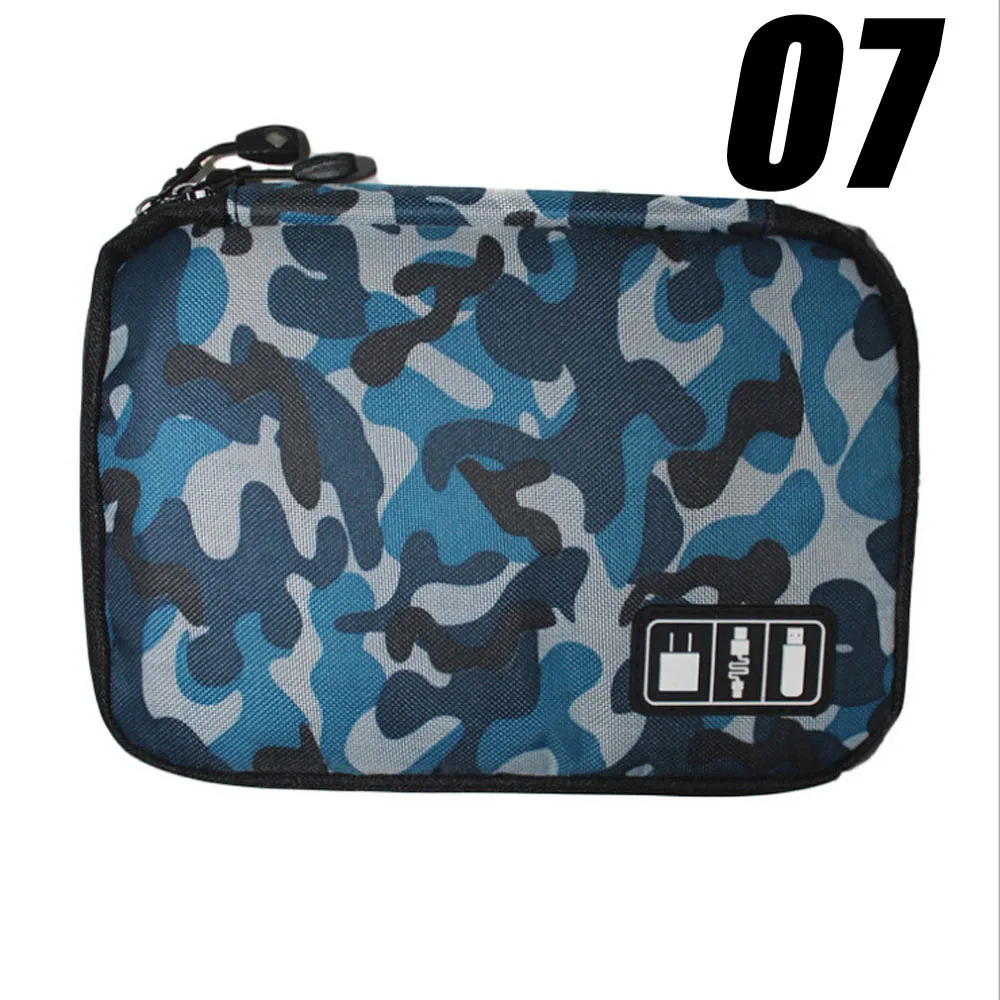 camouflage blue Многофункциональная цифровая Сумка Электронная сумка для хранения комплект кабель для передачи данных catiic гаджет устройства делитель Органайзер - Цвет: camouflage blue