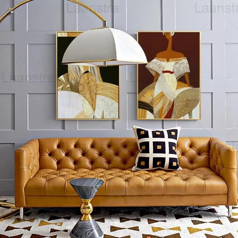 

Retro Home Decor Woman Canvas Painting Classical Posters and Prints Wall Art Pictures for Living Room Murals Art Gallery Decor