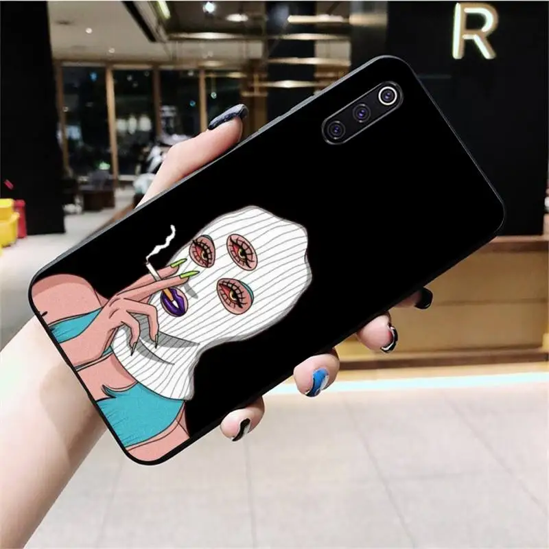 Чехол для телефона Alien Art черный мягкий силиконовый чехол Xiaomi Mi10 10Pro 10 lite Mi9 9SE 8SE